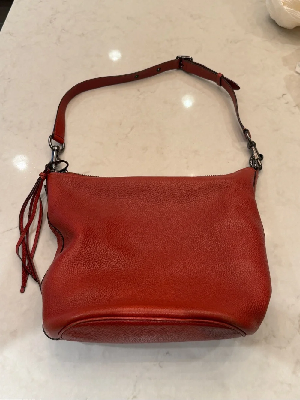 Coach Burnt Orange Leather Shoulder Bag